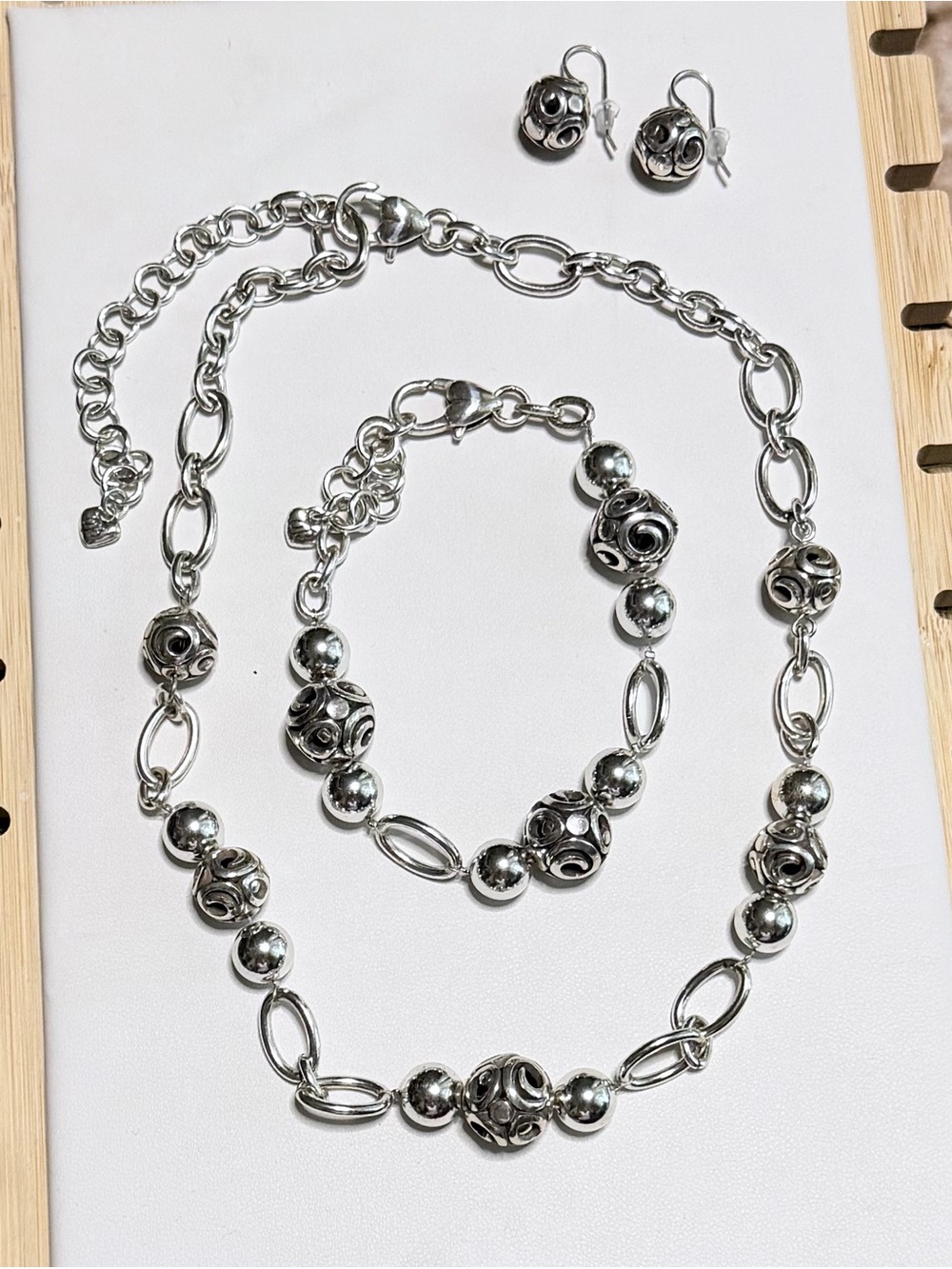 Brighton Contempo Sphere Station Short Necklace, Bracelet & Earrings Set